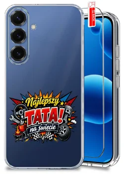 Etui do Samsung Galaxy S25+ Plus przezroczyste różne wzory dla Taty ze szkłem