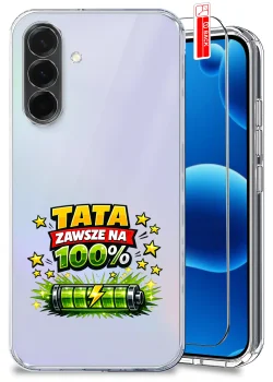 Etui do Samsung Galaxy A36 5G przezroczyste różne wzory dla Taty ze szkłem