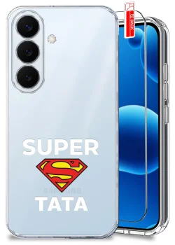 Etui do Samsung Galaxy S26 przezroczyste różne wzory dla Taty ze szkłem