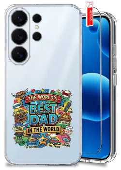 Etui do Samsung Galaxy S26 Ultra przezroczyste różne wzory dla Taty ze szkłem