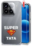 Etui do Xiaomi 15 przezroczyste różne wzory dla Taty ze szkłem