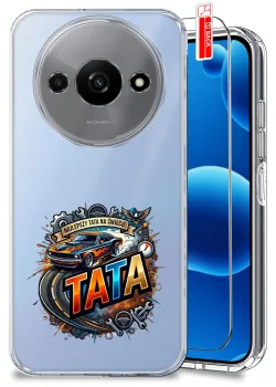 Etui do Xiaomi Redmi A3 4G przezroczyste różne wzory dla Taty ze szkłem