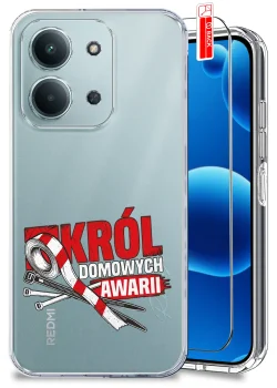 Etui do Xiaomi Redmi 15C przezroczyste różne wzory dla Taty ze szkłem