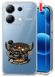 Etui do Xiaomi Redmi Note 13 Pro 4G przezroczyste różne wzory dla Taty ze szkłem