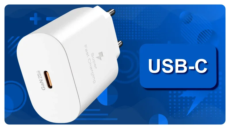 Ładowarka sieciowa USB-C 25W z oznaczeniem Super Fast Charging