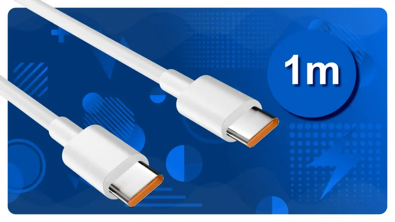 Kabel USB-C – USB-C o długości 1 m przeznaczony do szybkiego ładowania i przesyłania energii