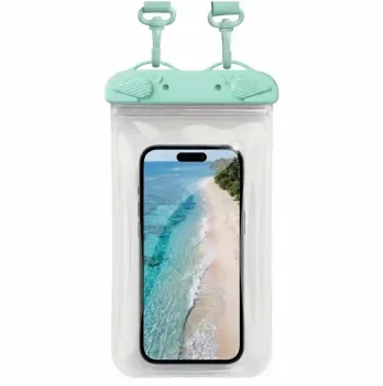 Etui wodoodporne na telefon na plażę, basen miętowe