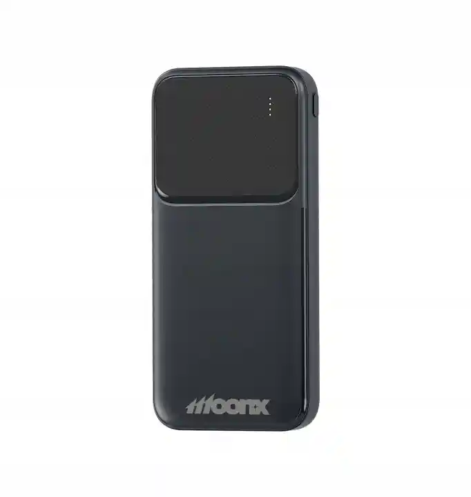 Czarny powerbank MoonX 20000mAh z diodowym wskaźnikiem baterii