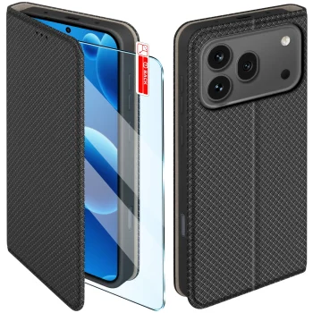 Etui do Honor 600 / 600 Pro czarne zamykane ze szkłem