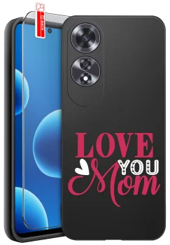 Etui do Oppo A60 4G różne wzory dla Mamy ze szkłem