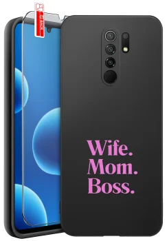 Etui do Xiaomi Redmi 9 różne wzory dla Mamy ze szkłem