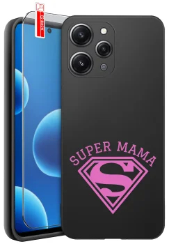 Etui do Xiaomi Redmi 12 4G różne wzory dla Mamy ze szkłem