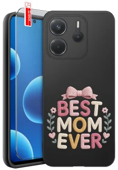 Etui do Xiaomi Redmi Note 14 5G różne wzory dla Mamy ze szkłem