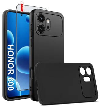 Etui do Honor 600 czarne matowe ze szkłem