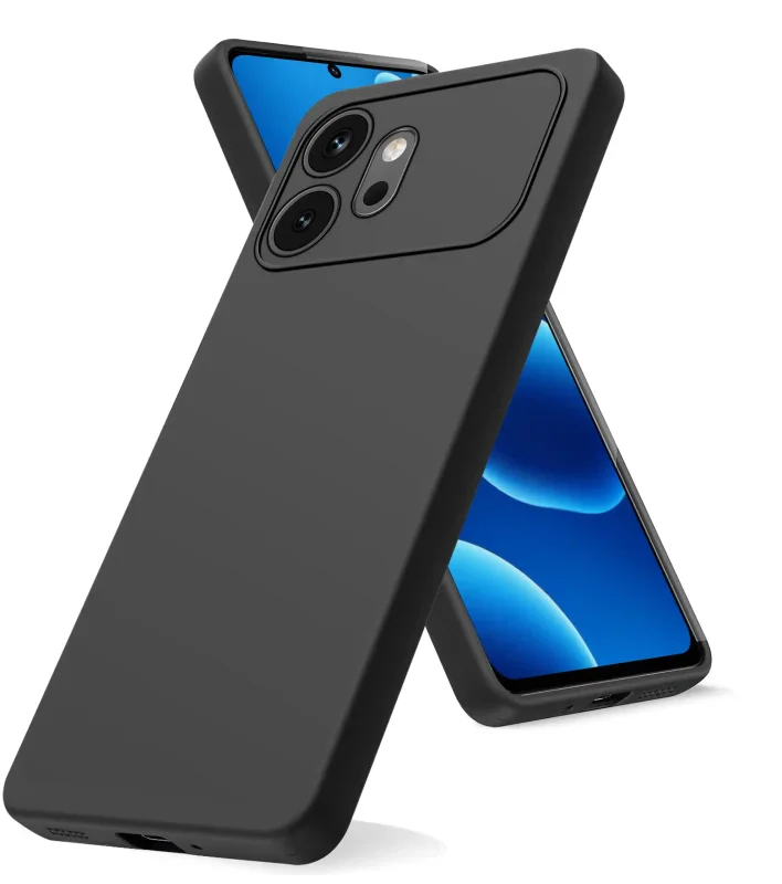 Elastyczne etui do Honor 600 w kolorze czarnym z matową powierzchnią ograniczającą ślady palców