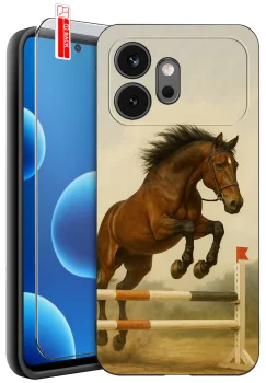Etui do Honor 600 różne wzory z koniem ze szkłem