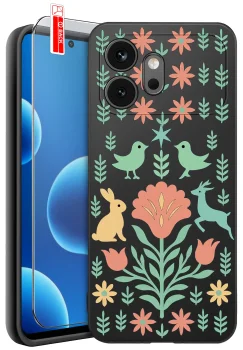 Etui do Honor 600 różne wzory ludowe ze szkłem