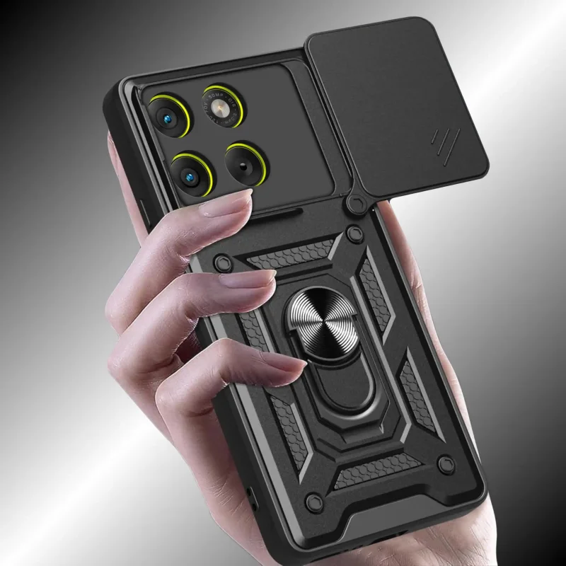 Etui pancerne do Motorola Edge 70 z osłoną na aparat trzymane w dłoni