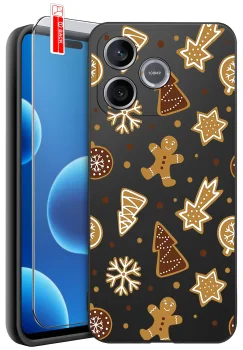 Etui do Honor 600 Lite różne wzory świąteczne ze szkłem