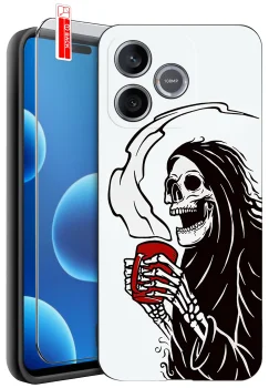 Etui do Honor 600 Lite różne wzory Halloween ze szkłem