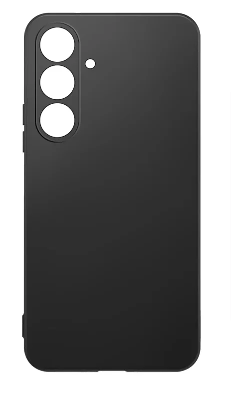 Czarne etui do Samsung Galaxy A27 5G z podwyższonym rantem 1 mm przy ekranie i wyspie aparatów