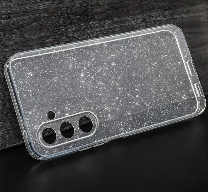 Bezbarwne etui brokatowe do Samsung Galaxy A27 5G z ochroną wyspy aparatów