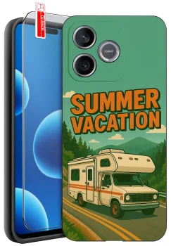 Etui do Honor 600 Lite różne wzory z autem ze szkłem