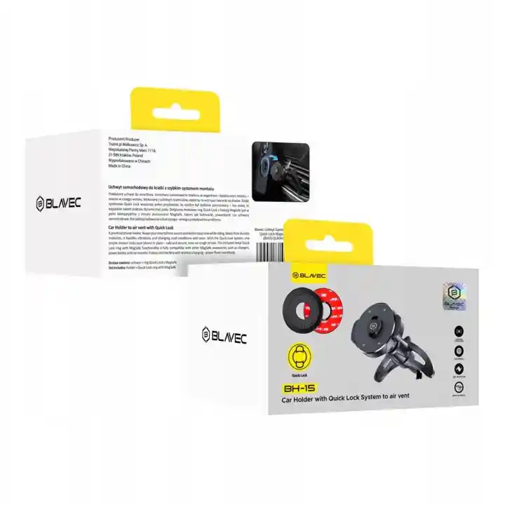 Opakowanie uchwytu samochodowego Blavec BH-15 Quick Lock