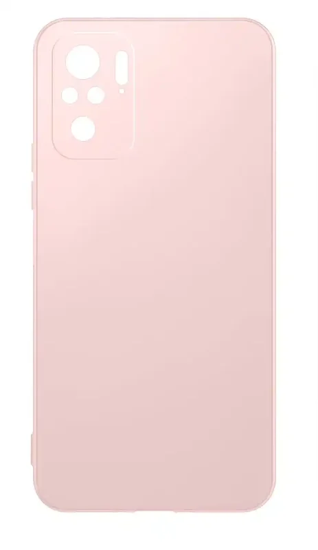 Silikonowe pudrowo różowe etui do Xiaomi Redmi Note 10 / 10s na plecki, precyzyjne wycięcia na aparat