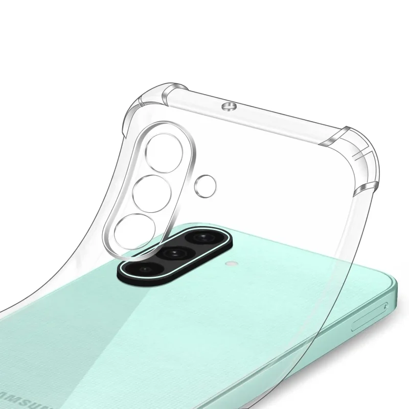 Elastyczne etui do Samsung Galaxy A27 5G z osłoną wyspy aparatów i transparentną konstrukcją eksponującą kolor telefonu