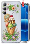 Etui do Samsung Galaxy M15 5G przezroczyste różne wzory wakacyjne ze szkłem