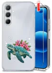 Etui do Samsung Galaxy M35 5G przezroczyste różne wzory wakacyjne ze szkłem