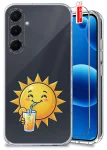 Etui do Samsung Galaxy A54 5G przezroczyste różne wzory wakacyjne ze szkłem