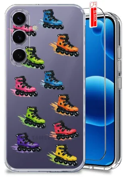 Etui do Samsung Galaxy S24+ Plus przezroczyste różne wzory wakacyjne ze szkłem