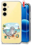 Etui do Samsung Galaxy S24 FE przezroczyste różne wzory wakacyjne ze szkłem