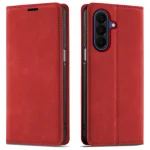 Etui do Samsung Galaxy A27 5G z klapką skórzane Velvet czerwone ze szkłem
