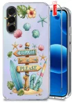 Etui do Samsung Galaxy A36 5G przezroczyste różne wzory wakacyjne ze szkłem