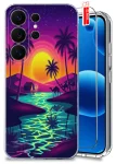 Etui do Samsung Galaxy S26 Ultra przezroczyste różne wzory wakacyjne ze szkłem