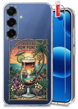 Etui do Samsung Galaxy S25 przezroczyste różne wzory wakacyjne ze szkłem