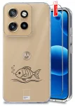 Etui do Motorola Edge 50 Neo przezroczyste różne wzory wakacyjne ze szkłem