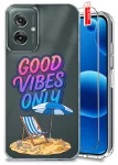 Etui do Motorola Moto G55 5G przezroczyste różne wzory wakacyjne ze szkłem