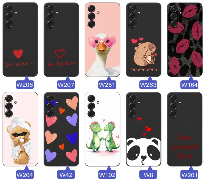 Różne etui z motywem miłości do Samsung Galaxy A27 5G: romantyczne napisy, serca, słodkie zwierzęta