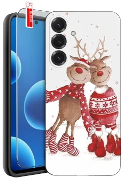 Etui do Samsung Galaxy A27 5G różne wzory świąteczne ze szkłem
