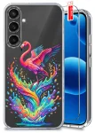Etui do Samsung Galaxy S23 FE przezroczyste różne wzory wakacyjne ze szkłem