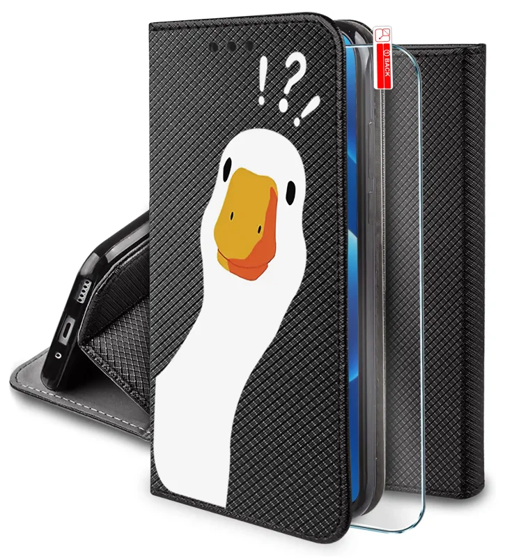 Etui z klapką do Oppo A17 z wzorem gęsi