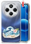 Etui do Xiaomi Redmi 14C przezroczyste różne wzory wakacyjne ze szkłem