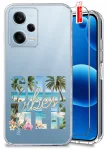 Etui do Xiaomi Redmi Note 12 5G przezroczyste różne wzory wakacyjne ze szkłem