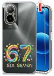 Etui do Realme C67 4G przezroczyste różne wzory wakacyjne ze szkłem