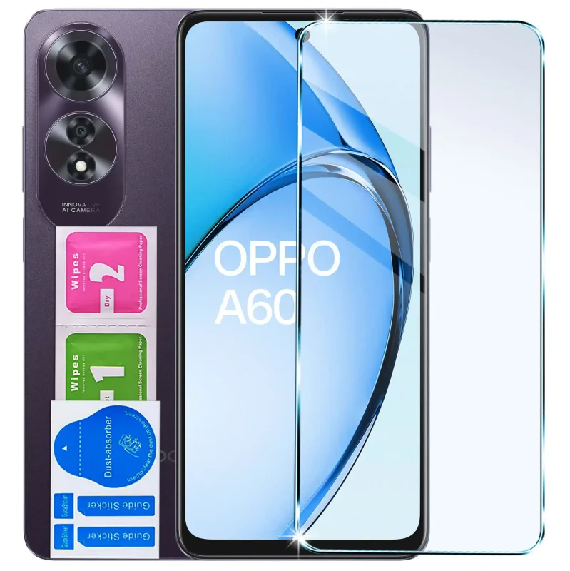 Szkło hartowane 9H do Oppo A60 4G z zestawem do montażu