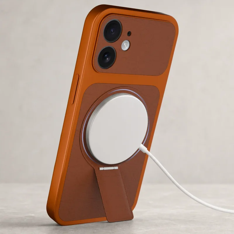 Pomarańczowe etui MagSafe do iPhone 11 kompatybilne z ładowarką indukcyjną